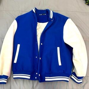 Zara Men's Cream and Blue Jacket